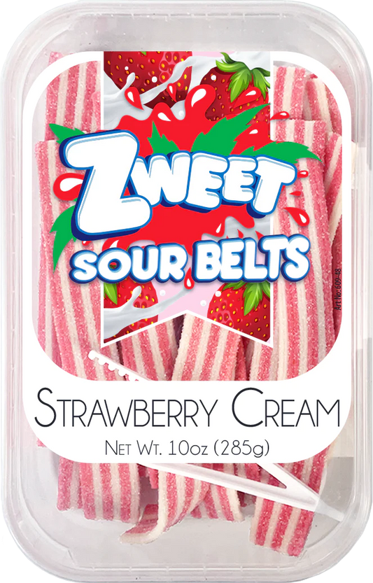 Zweet Sour Belts Strawberry Cream