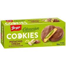 Bergen Cookies Pistachio Cream in Milk Chocolate