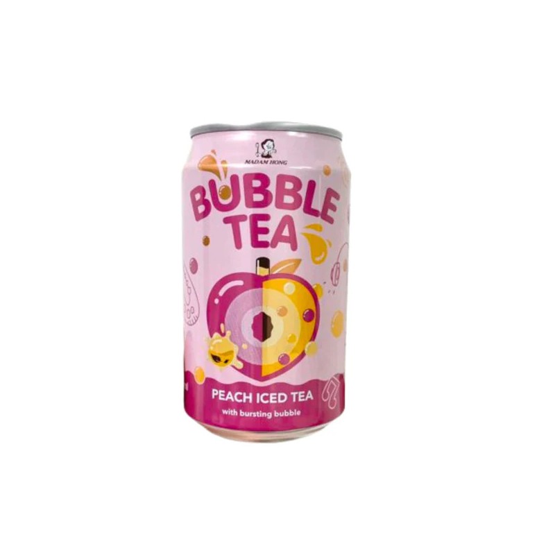 MADAM HONG BUBBLE TEA 320ML PEACH ICED TEA