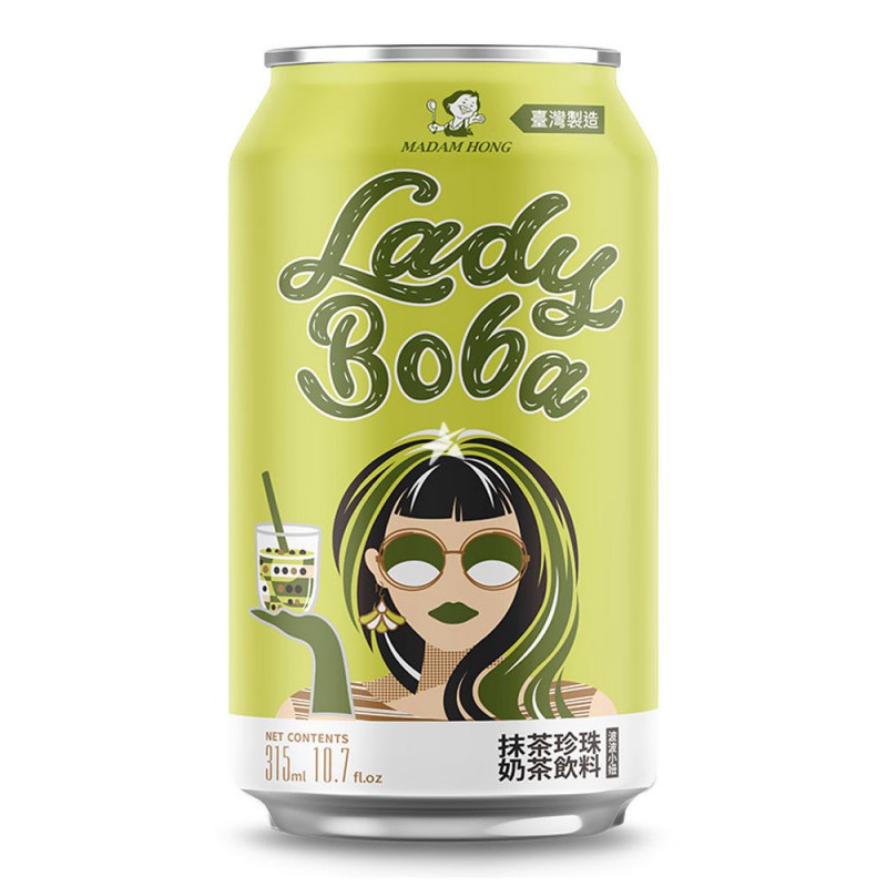 MADAM HONG LADY BOBA 315ML MATCHA LATTE BUBBLE TEA