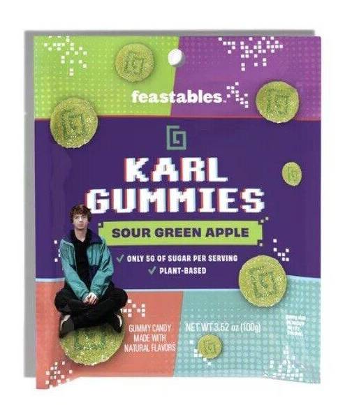 Feastables Karl Gummies Pomme Verte Aigre 100G