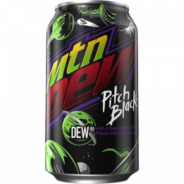 Mountain Dew Pitch Noir Canette